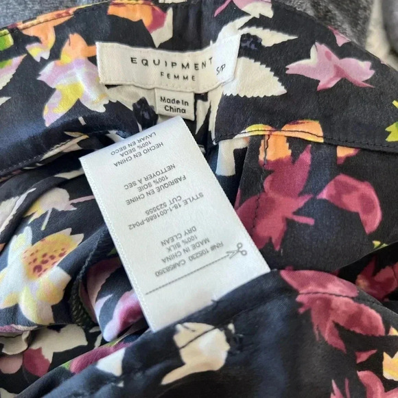 EQUIPMENT FEMME NWT Silk Florence Print Side Slit Trousers Pants - Picture 9 of 10